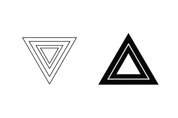 Poster - Abstract Geometric Triangle Shapes In Black And White Vector Illustration