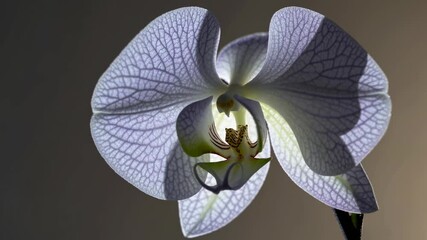 Poster - Captivating close-up of a delicate orchid showcasing intricate details in natural light
