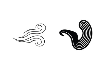 Poster - Abstract Line Art Design Featuring Dynamic Swirl And Geometric Wave Elements