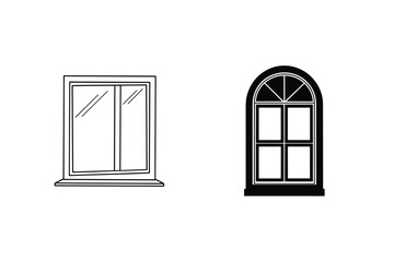 Poster - Simple Window Illustration Set In Vector Format Design Elements