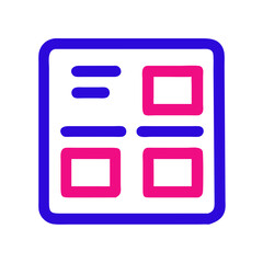 Poster - Colorful icon representing a kanban board layout  