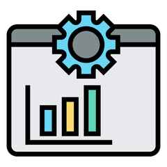 Poster - analytical application vector icon