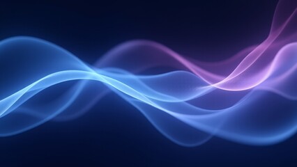 Wall Mural - Abstract Blue And Purple Wavy Background