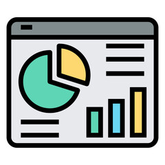 Poster - data visualization vector icon
 