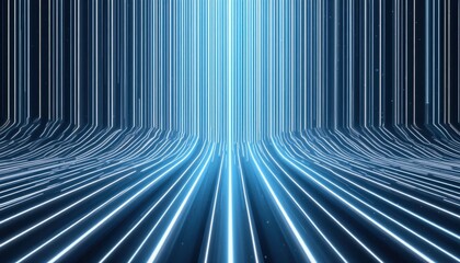 Poster - Dynamic light beam patterns digital environment abstract visuals futuristic perspective digital art concept