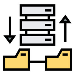 Poster - data backup vector icon