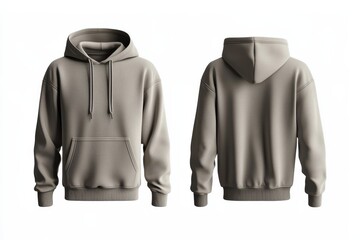 Poster - Trendy unisex hoodie showcasing a neutral design ideal for casual wear or layering in various settings