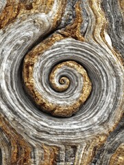 Poster - Captivating close up of a swirling tree knot showcasing natural patterns and textures in a mesmerizing spiral design