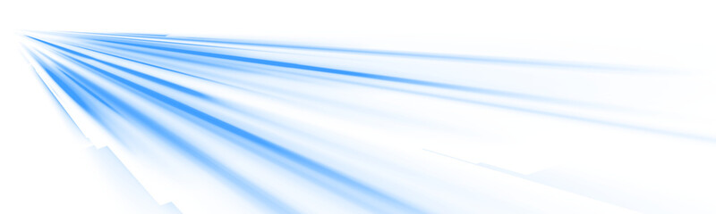Wall Mural - Abstract neon rays PNG with a blue color scheme. Technological futuristic vector background. Speed motion lines in blue light, resembling a high-speed road.