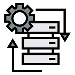 Poster - data processing vector icon
