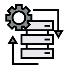 Poster - data processing icon
