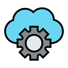 Poster - cloud service icon
