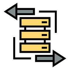 Poster - data transaction vector icon