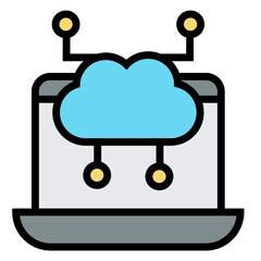 Poster - cloud computing vector icon