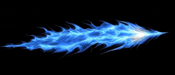 Poster - Electric blue energy stream on dark backdrop dynamic abstract design for modern technology and science concept with vibrant color and light