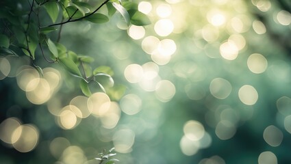 Poster - Soft beams of sunlight waltz through the leaves, creating a tranquil and ethereal ambiance in nature's arms.