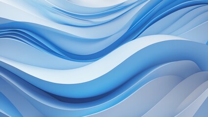 Poster - White line motion on a light blue patterned background