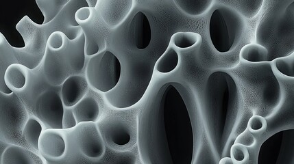 Poster - An abstract image of a complex and porous organic structure