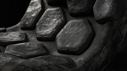 Poster - Close up view of a textured dark rock like surface