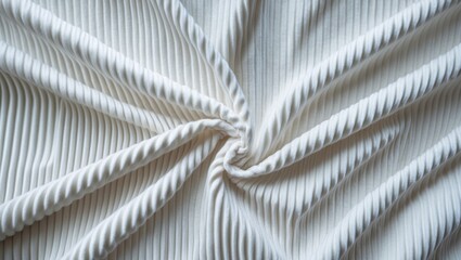 Poster - Background of soft textile featuring white corduroy fabric texture.