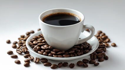 Poster - Coffee cup on a white background, isolated