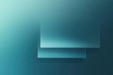 Poster - Abstract teal background with glass panels minimalist design for modern technology backdrop