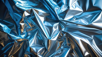 Poster - Dented lustrous metallic foil appearance with reflective highlights