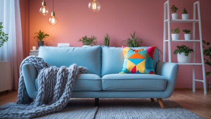 Poster - Charming living room decor with a relaxed sofa