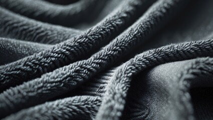 Poster - Close-up view of grey carpet texture from above.