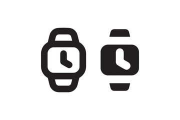 Poster - Smartwatch icons in outline and solid style Vector
