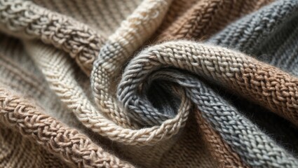 Poster - Detailed view of knitted wool fabric