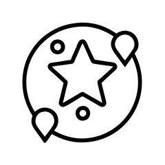 Poster - Star rating icon vector illustration, best favorite choice, quality ranking, feedback and review symbol 
