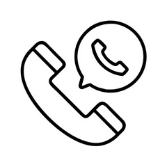 Poster - Phone call icon vector illustration for contact us and communication related designs and artwork needs now