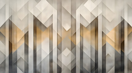 Wall Mural - deco background with soft metallic textures and muted elegance