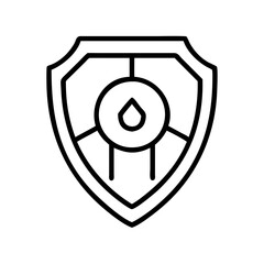 Aufkleber - Shield security water drop logo icon vector for protection safe guard and secure system design concept 