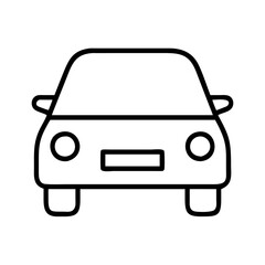 Poster - Car vehicle automobile transport outline icon vector illustration for graphic design and web design needs