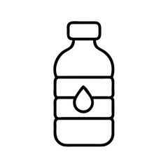 Poster - Water bottle vector icon illustration: clean drinking water, hydration, and healthy lifestyle concept design element