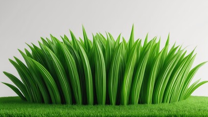 Aufkleber - green striped plantain, botanical, stunning flower backdrop, rendering
