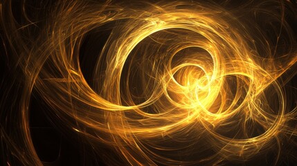 Poster - Mesmerizing abstract fractal pattern, glowing with vibrant colors, intricate spirals and flowing energy, digital art masterpiece.