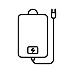 Poster - Electric water heater boiler appliance vector illustration for home heating and hot water supply needs