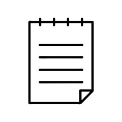 Poster - Notebook notepad paper list memo icon vector for writing notes and planning tasks and reminders design