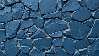Poster - Dark Slate Stone Texture. Modern Design Backdrop. Abstract Mosaic Of Blue And Gray Shades. Sophisticated Natural Stone Surface. Angular Edges Create Depth.
