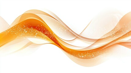 Poster - A dynamic abstract background with radiant orange streaks and shimmering light particles