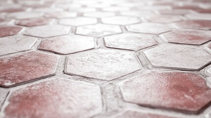 Poster - close up of hexagonal tiles forming a textured surface