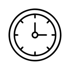 Poster - Clock time icon vector illustration outline style for time management and productivity concept design 