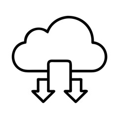 Poster - Cloud computing download data transfer network storage backup service technology vector graphic design 