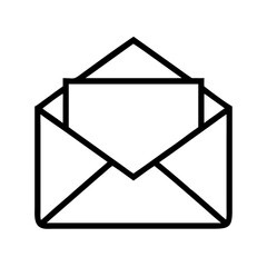 Poster - Open envelope vector icon illustration for email marketing newsletter and communication design element symbol 