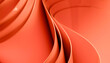 © Connect Images - Abstract orange wave pattern with smooth curved lines and layered textures. 3D rendering