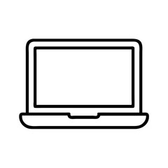 Poster - Laptop computer vector graphic for technology and business use in presentations and web design projects