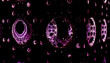 © Connect Images - Abstract image of circular patterns with a dark purple and black color scheme. 3D rendering